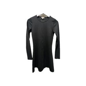 Aritzia Wilfred Free Dark Grey Stretch Bodycon Midi Long Sleeve Dress Size Small